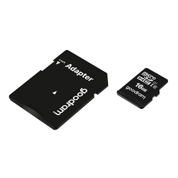 Goodram Tarjeta de Memoria Micro SDHC M1AA-0160R12 16GB Clase 10 UHS-I, Velocidad Lectura hasta 100 MB/s con Adaptador SD