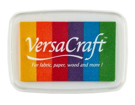 Tsukineko Almohadilla de tinta Versacraft 6 colores tonos vivos 95x65mm