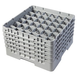 CAMBRO Cesta de lavado 36 comp. 5 alturas Gris claro