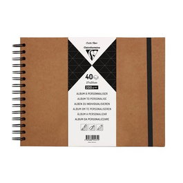 Album De Fotos Clairefontaine Diy Kraft Tapa Dura 27X20 Cm 40H 200G