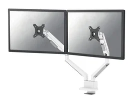 Neomounts DS70-250WH2 NEXT Slim Soporte Doble para Monitor de Escritorio Blanco, 2 Pantallas 17"-32", 9kg C/u, Gas Spring, Inclinación/Rotación/Giro, VESA 75/100, Gestión Cables