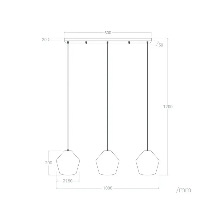 Lámpara Colgante Araraquara SKD-P80055 Lámpara Colgante Araraquara SKD-P80055