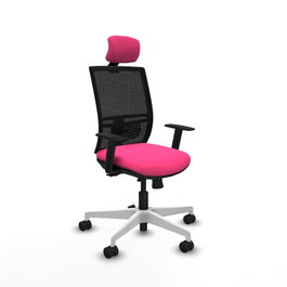 PIQUERAS Y CRESPO Silla de oficina Yunquera Rosa y Negro