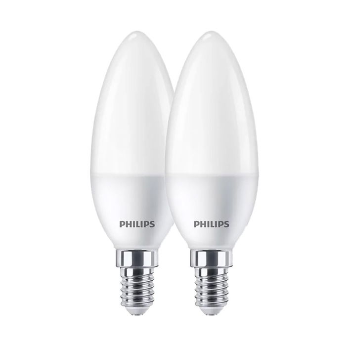 Philips Bombilla Vela LED E14 7W 806lm 4000K Luz Día 2Uds Philips Bombilla Vela LED E14 7W 806lm 4000K Luz Día 2Uds