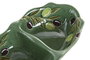 DKD Home Decor Bol de Gres Doble Olivo con Relieve Verde Oscuro
