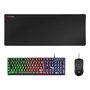 Mars Gaming MCPXBPT Kit Teclado y Ratón Gaming RGB para PC y Consolas, Layout Portugués, Teclado de Membrana y Ratón Óptico 10000DPI con Alfombrilla