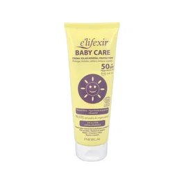 E'Lifexir Protector Solar Facial y Corporal Baby Care Crema Mineral SPF50+ 100ml - Filtros 100% Minerales, Resistente al Agua, para Bebés, Hidratante