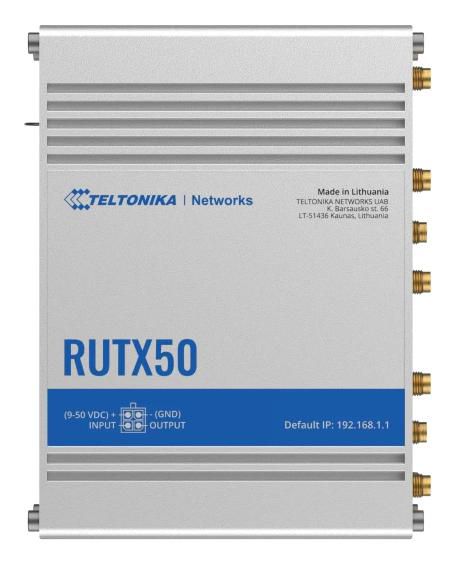 Teltonika Networks RUTX50 Router 5G Industrial, Doble SIM, Multi-Red con UK PSU Teltonika Networks RUTX50 Router 5G Industrial, Doble SIM, Multi-Red con UK PSU