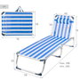 Aktive Tumbona Plegable de Aluminio 186x49 cm