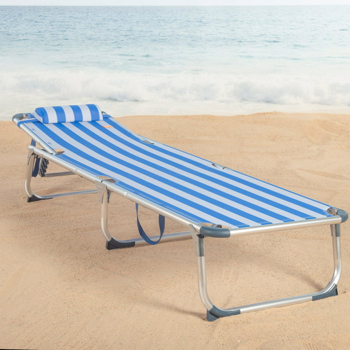Aktive Tumbona Plegable de Aluminio 186x49 cm