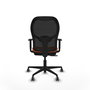 PIQUERAS Y CRESPO Silla de oficina Jorquera con mecanismo Sincro/Traslack, Naranja y Negro