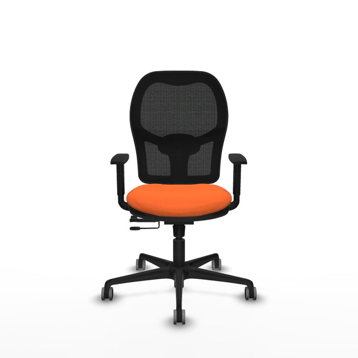PIQUERAS Y CRESPO Silla de oficina Jorquera con mecanismo Sincro/Traslack, Naranja y Negro