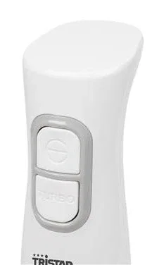 Tristar MX-4881 Batidora de Mano/Inmersión 350W - Tazón 0,7L, 2 Velocidades, Función Turbo/Impulso y Picadora, Color Blanco