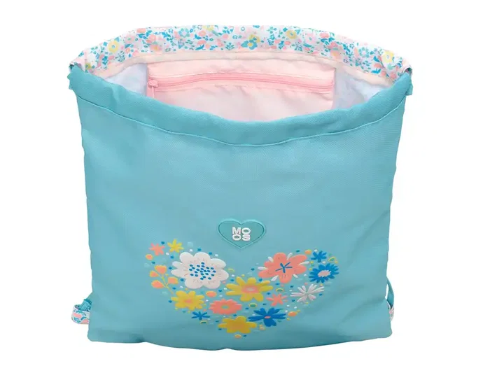 Bolsa Mochila con Cuerdas Moos Fiori Multicolor 35 x 40 x 1 cm