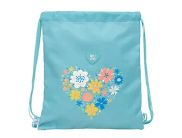 Bolsa Mochila con Cuerdas Moos Fiori Multicolor 35 x 40 x 1 cm
