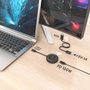 Aisens Transmisor y Receptor de Vídeo Inalámbrico USB-C a HDMI 1080P 30m con Carga PD 100W Negro