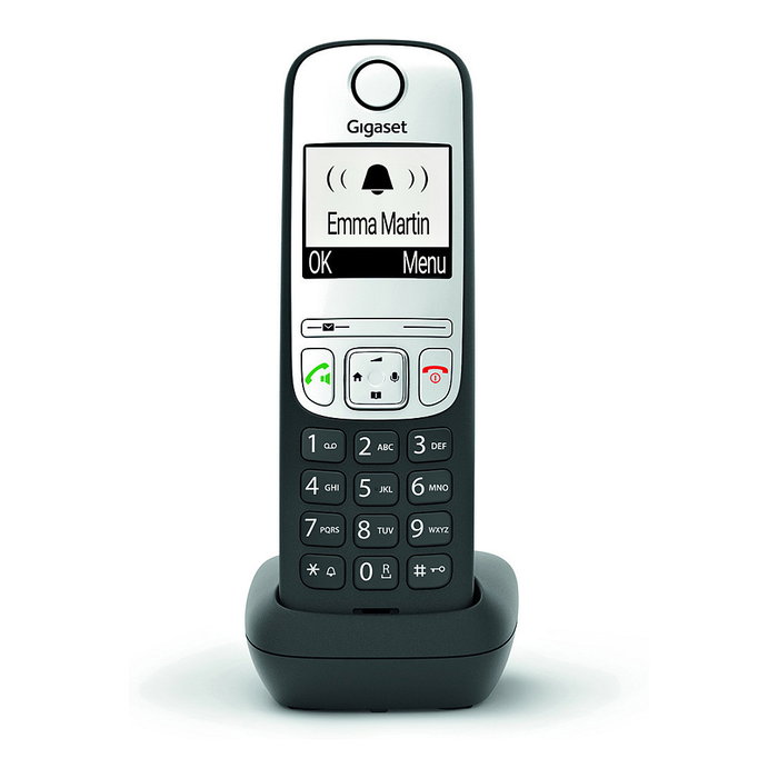 Gigaset A690HX Telefono DECT con Contestadora, Pantalla 2 Pulgadas, Negro - Para Base DECT y Router