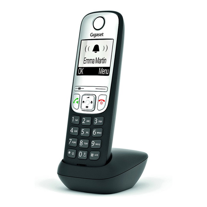 Gigaset A690HX Telefono DECT con Contestadora, Pantalla 2 Pulgadas, Negro - Para Base DECT y Router