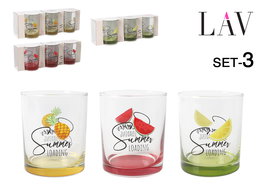 LAV Set 3 Vasos "Summer" Liberty 280 cc (6 Cajas)
