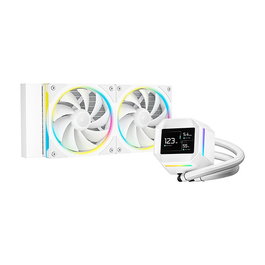 DeepCool LM240 Kit de Refrigeración Líquida para CPU - Radiador 240mm (2x Ventilador 120mm Blanco) con Pantalla IPS y RGB
