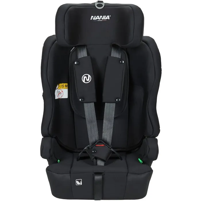 Nania NAN3507469935739 Silla de Coche Grupo 1/2/3 I-Size 76-150 cm con Reductor Negro