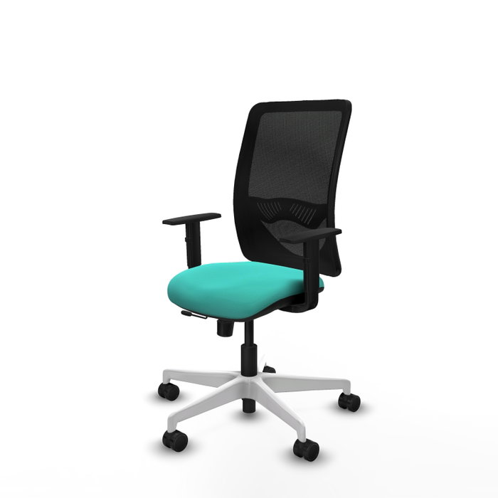 PIQUERAS Y CRESPO Silla de oficina Zulema con mecanismo Sincro/Traslack Turquesa y Negro