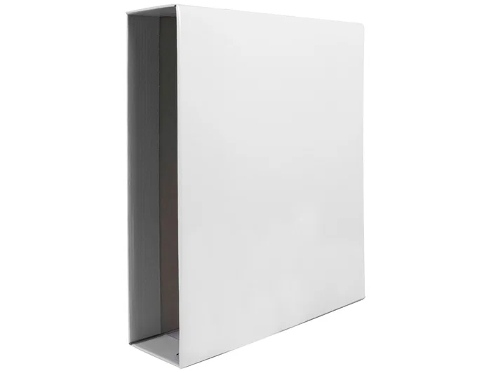 Liderpapel Documenta Caja Archivador de Palanca Cartón DIN A4, Lomo 75mm, Color Blanco