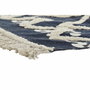 DKD Home Decor Alfombra de Algodón Bordada 120x180x0,7 cm Azul Marino y Beige