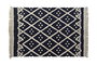 DKD Home Decor Alfombra de Algodón Bordada 120x180x0,7 cm Azul Marino y Beige