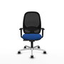 PIQUERAS Y CRESPO Silla de oficina Cilanco con mecanismo Sincro, Azul y Negro
