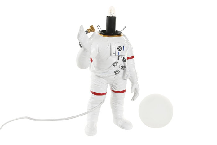 DKD Home Decor Lámpara Sobremesa Astronauta Moderno Blanco Resina 13 x 36.5 x 20 cm E14 DKD Home Decor Lámpara Sobremesa Astronauta Moderno Blanco Resina 13 x 36.5 x 20 cm E14