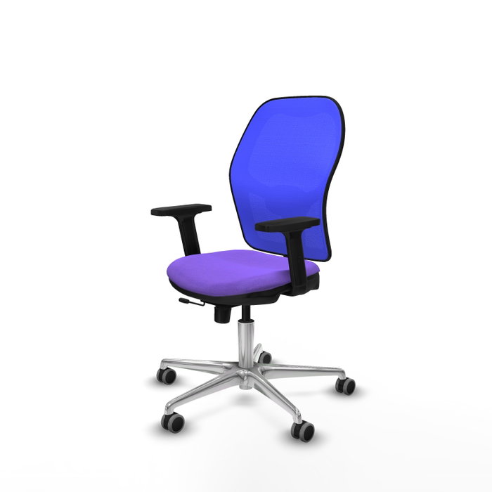 PIQUERAS Y CRESPO Silla de oficina Jorquera con mecanismo Sincro/Traslack, Lila y Azul PIQUERAS Y CRESPO Silla de oficina Jorquera con mecanismo Sincro/Traslack, Lila y Azul