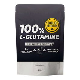 GOLD NUTRITION L-Glutamina 300Gr Suplemento para Aumento de Masa Muscular y Deportistas