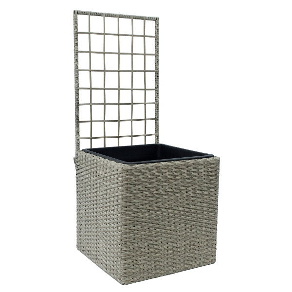 DKD Home Decor Macetero de Ratán Sintético Celosía Natural