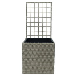 DKD Home Decor Macetero de Ratán Sintético Celosía Natural