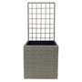 DKD Home Decor Macetero de Ratán Sintético Celosía Natural