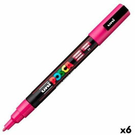 POSCA Marcador PC-3M Punta Cónica 0,9 - 1,3 mm Fucsia (Set de 6)