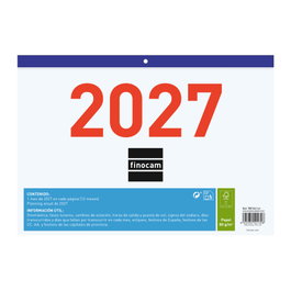 Finocam Calendario de Escritorio 2027 Mensual Catalán Números Grandes