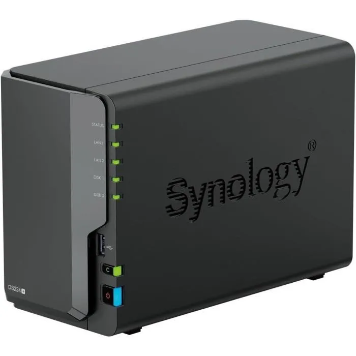 Synology DS224+ NAS de 2 Bahías Negro