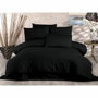 Aucune Juego de cama Negro (1 funda nórdica 220x240 cm + 2 fundas de almohada 60x60 cm) inevitable
