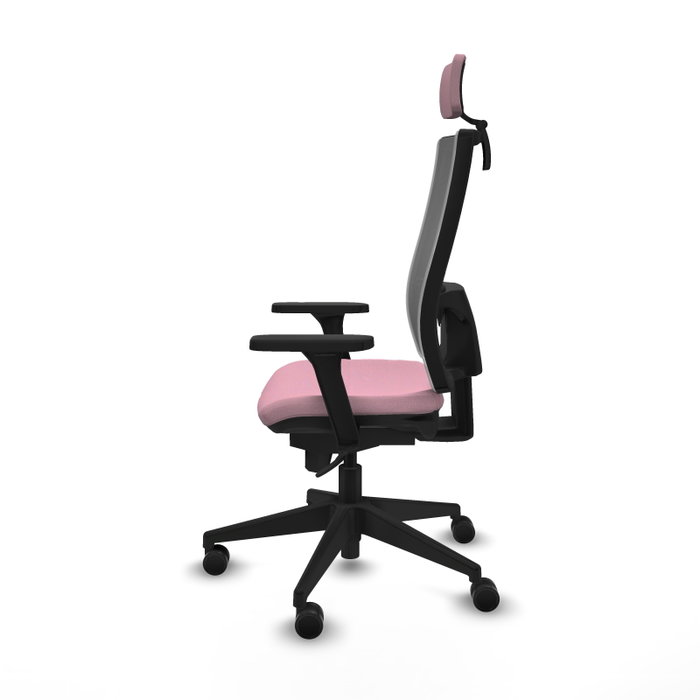 PIQUERAS Y CRESPO Silla de oficina Horna con mecanismo Sincro, Rosa y Gris PIQUERAS Y CRESPO Silla de oficina Horna con mecanismo Sincro, Rosa y Gris