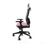 PIQUERAS Y CRESPO Silla de oficina Horna con mecanismo Sincro, Rosa y Gris