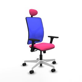 PIQUERAS Y CRESPO Silla de oficina Motilla Rosa y Azul