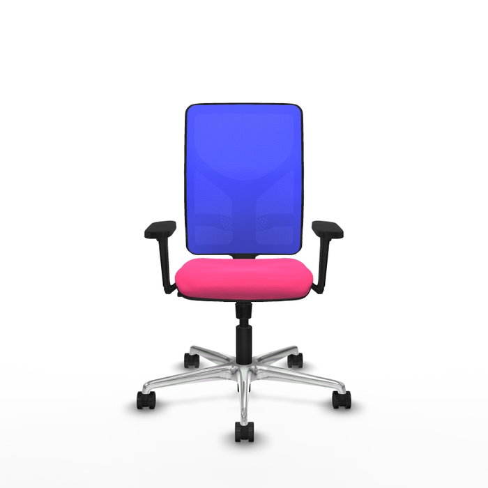 PIQUERAS Y CRESPO Silla de oficina Motilla con mecanismo Sincro, Rosa y Azul