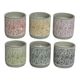 Decoris Vela con Citronela para Repeler Mosquitos en Vaso de Terracota 9x9 cm - Colores Surtidos