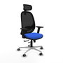 PIQUERAS Y CRESPO Silla de oficina Cilanco Azul con Malla Negra