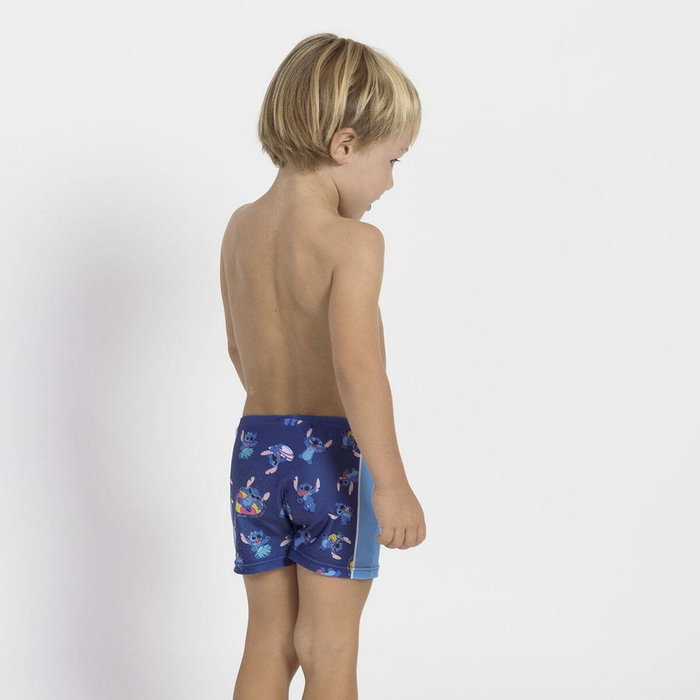 Bañador Boxer Para Niños Stitch Azul oscuro