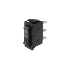 Edm Interruptor On-Off-On Estrecho Empotrable 15A 250V Negro