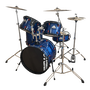 Jinbao Batería VM18 con Bombo de 22 Pulgadas Azul Nacarado