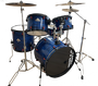 Jinbao Batería VM18 con Bombo de 22 Pulgadas Azul Nacarado